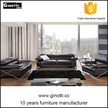 Modern luxury genuine leather sectional sofa