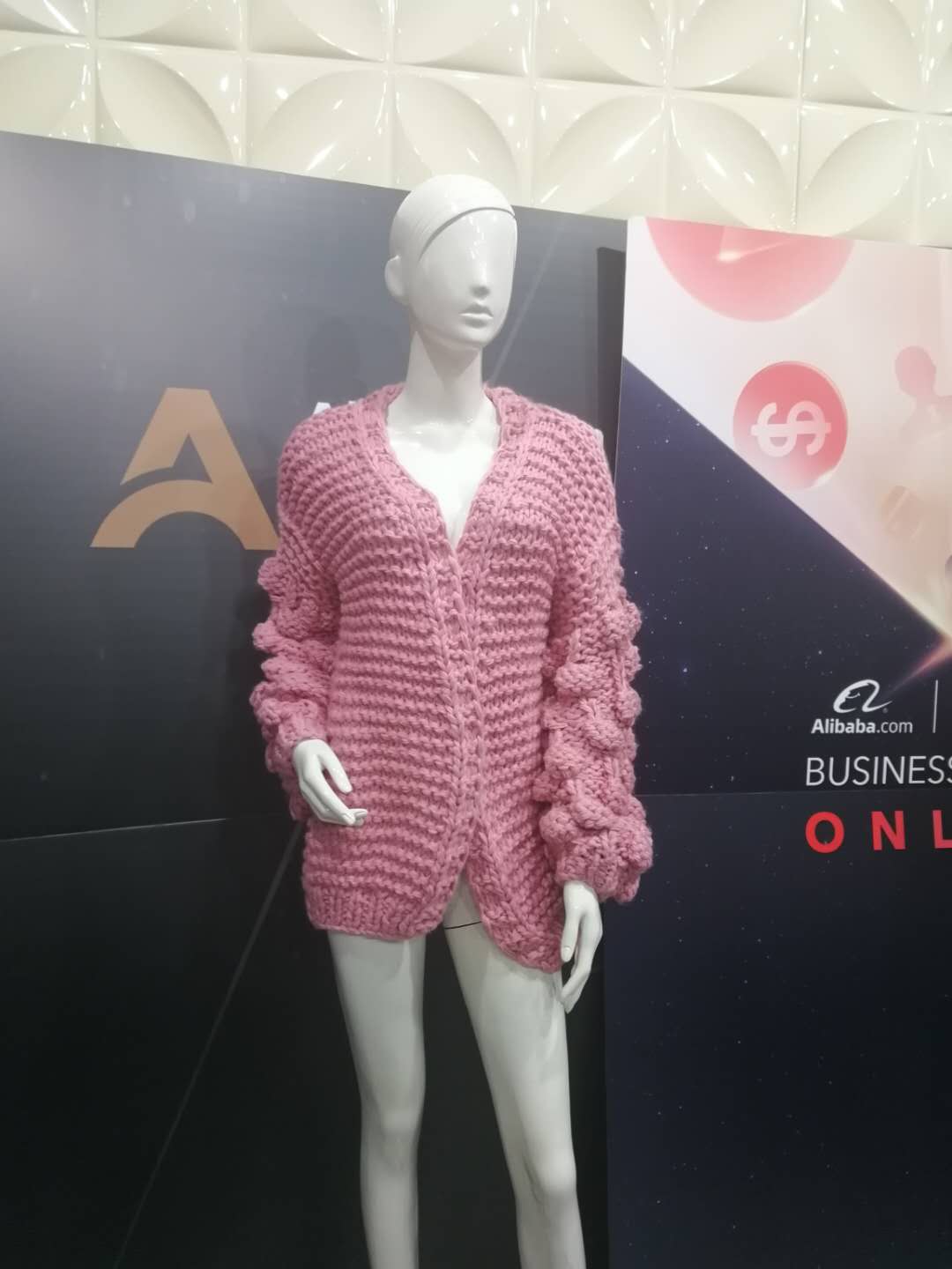 2021 Nhà máy tùy chỉnh màu cotton pha trộn áo len áo len cardigan lantern sleeves chunky áo len phụ nữ