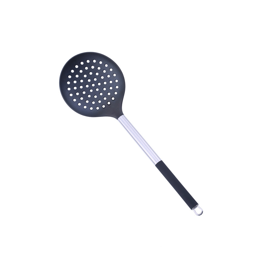 Skimmer in nylon per cucina con manico in acciaio inox