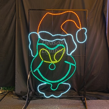 Outdoor Christmas Grinch Elf Lights and Decorations
