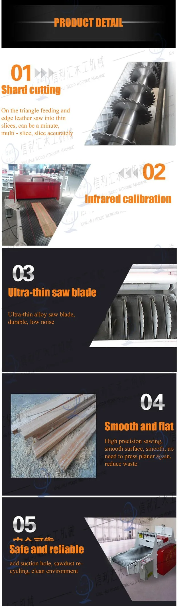 The Tracked Wood Plate Multi Rip Saw Multiple Blade Circular Saw with Competitive Price for Small Cypress Logs Mainly Into Boards for Flooring