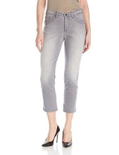 Women's Cotton Spandex Capris Jeans Grey