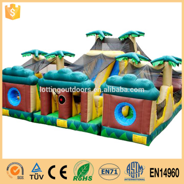 china small indoor green tree inflatable slide