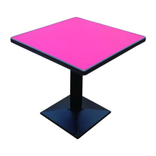 Chrome square table base with square pole for cafe table base