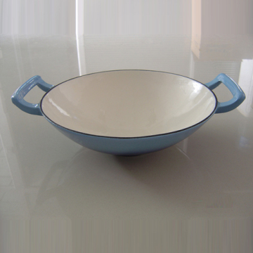 Enamel Cast Iron Wok Dish