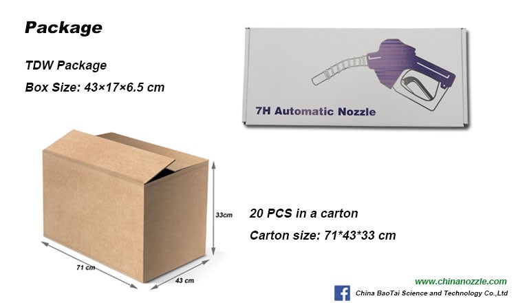 UL Listed High Flow Automatic Fuel Dispenser Nozzle TDW 7H