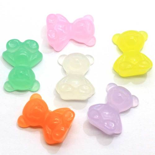 Cute Jelly Candy Bear Resin Charms Fai da te Jelly Animal Orecchino Collana Cartoon Jewelry Charms