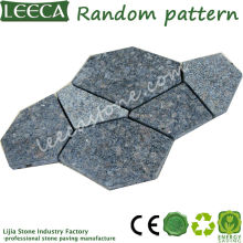 Random pattern tan brown paving stone