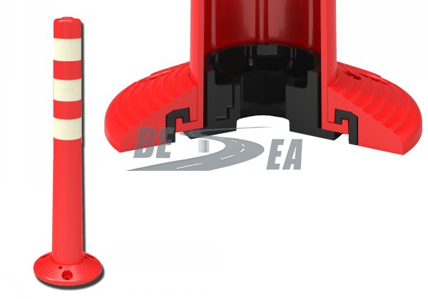 PU Plastic Ultra Durable Assemble Road Flexible Bollard