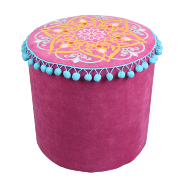 Wood pink cording stools