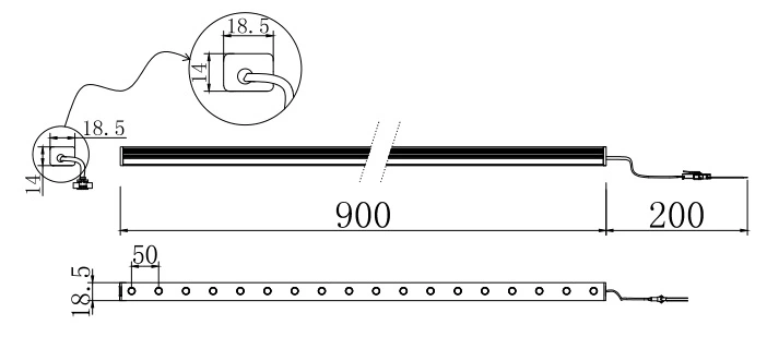 Magnetic LED Linear Lamp Bar