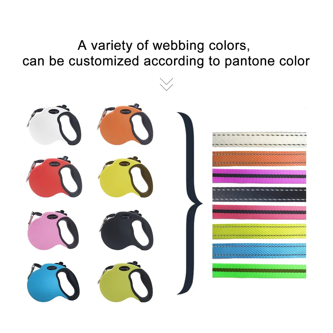 Dog Walking Pet Leash for Medium Large Dogs Heavy Duty Retractable Dog Leash Pet Products