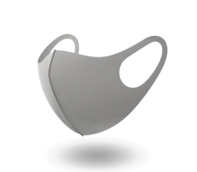 Polyurethane Sponge Face Mask Grey Adult Style