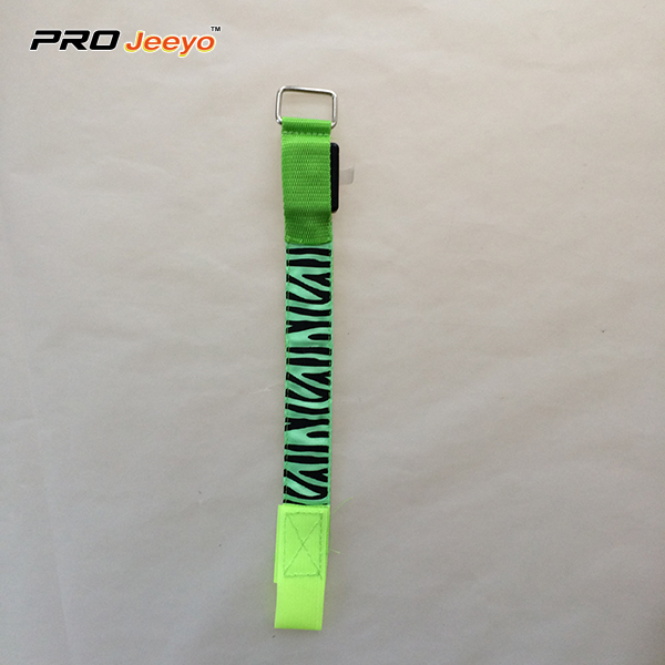 Reflective Led Light Green Zebra Print Webbing Armband Wb Mbw005