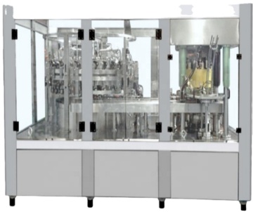 Carbonated drinks gas baverage filling and seaming machine