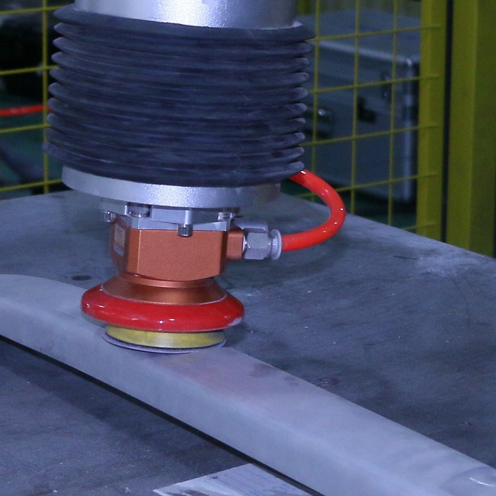 Constant force actuator for metal sanding