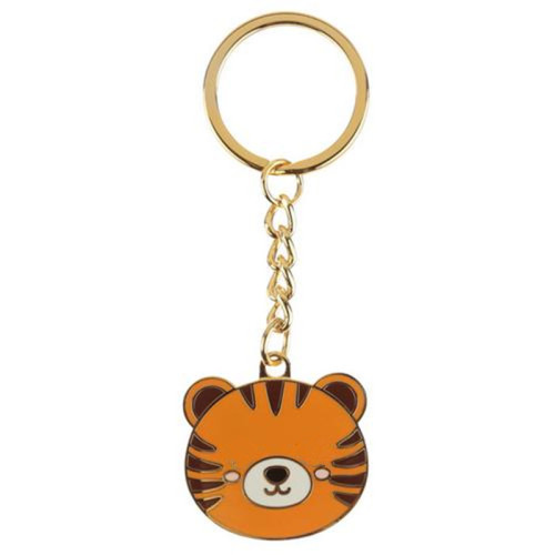 Holiday Gift Metal Logotipo personalizado Tigre Enamel Keychain