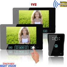 2.4GHz Digital 7 inch apartment wireless video door phone intercom system