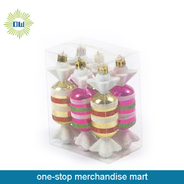 Candy shape felt christmas decoration ball