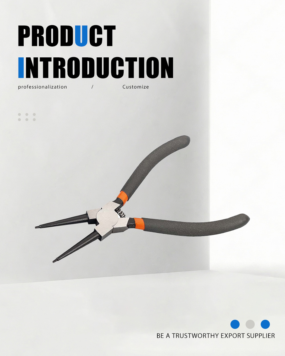 انبر دایره ای مستقیم داخلی (CDV) Internal Straight Circlip Pliers(CDV)