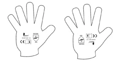 Yellow Nitrile Coated with Cotton Liner Gloves for Industrial