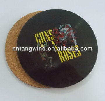 souvenir wooden coaster/MDF cork coaster/cork coaster