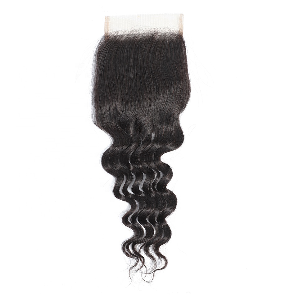 Brazilian Virgin Human Hair Loose Deep 4x4 Lace Closure