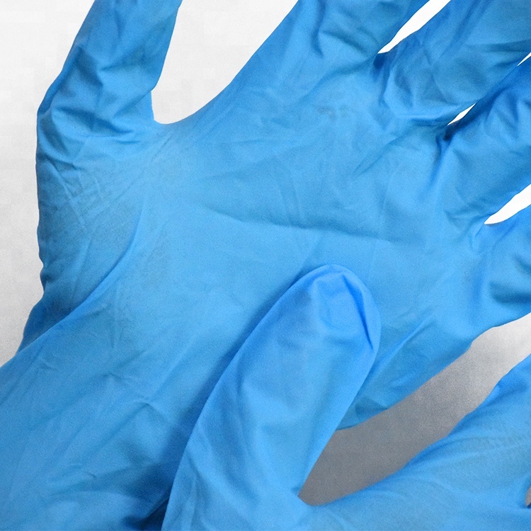 Great Quality Factory Direct Sale 100pcs Box Waterproof Food Processing Blue Nitrile Gloves