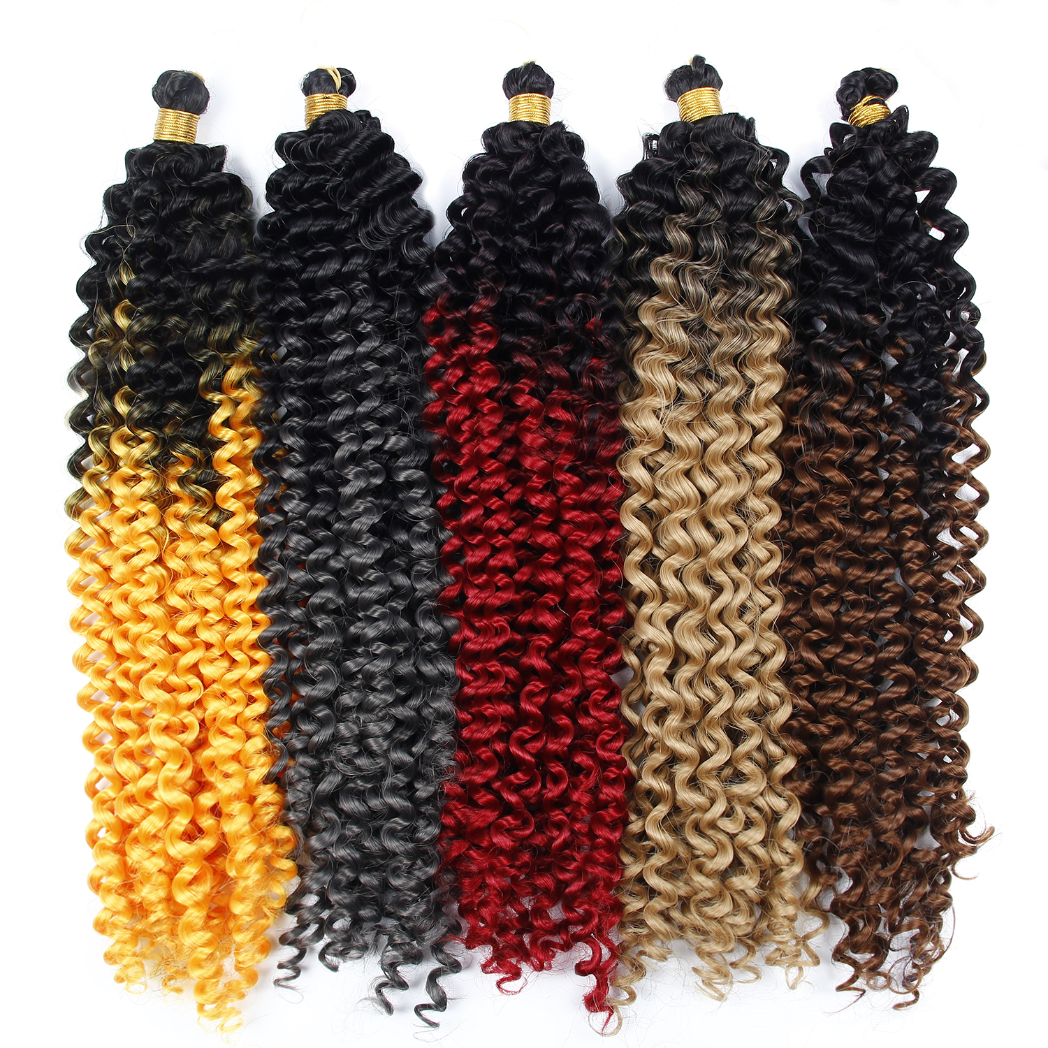 Ombre braids Twist hair Afro Kinky Curly 14Inch Long Bohemian Crochet Braids Synthetic Braiding Hair Extension for Women