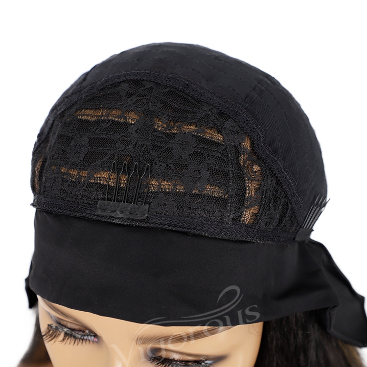 Hot Vendor Natural Hair Headband Wig Highlight Blonde Yaki Curly Synthetic Hair Women's Wigs Machine Made Glueless None Lace Wig