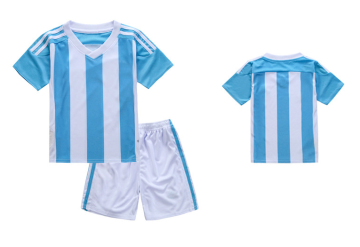 OEM kids school football team single jersey uniforms, 100% polyester soccer team jersey