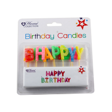 Colored Happy Birthday Letter Shape Birthday Candle