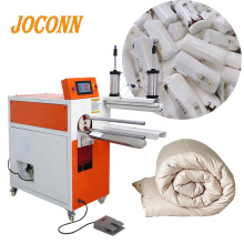 Industrial Comforter Bagging Machine: Cotton Quilt Rolling and Compressing Equipment for Blanket Wrapping