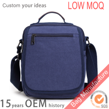 Manufacture wholesale canvas fashion business leisure messenger bag attache case for men