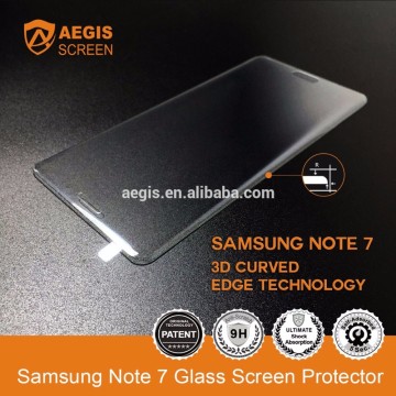 for Samsung note 7 3d screen protector, full cover tempered glass screen protector