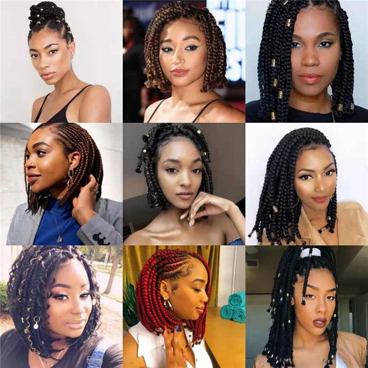 14inch box braids 22 strands/pack crochet synthetic hair extension wholesale