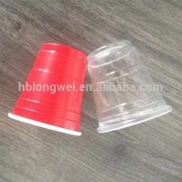 2oz PS red plastic shot glasses