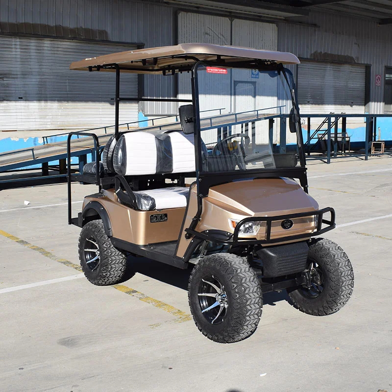 Hot Sale High Quality Yellow 2 Seats Electric Battery Golf Cart for Resort with Ce and SGS Certification