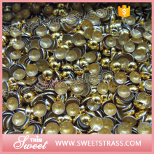factory supply 3mm gold hotfix studs