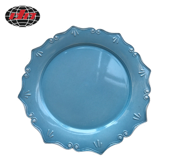 Ceramic Lace Effect Plastic Charger Plate