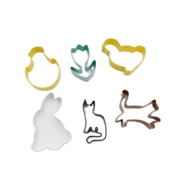 Food Grade Stainless Steel Biscuit Molds & Cookie Cutters - Colorful Animal Shapes