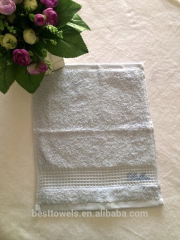 100%cotton terry embroidery solid color towel