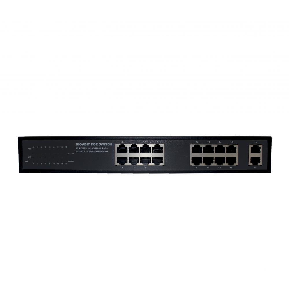 16ports Ethernet Poe Switch 2pon pour FTTH