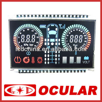 Segment LCD Display for Car Dashboard