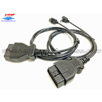 right-angle HDMI to J1962 OBD2 cable