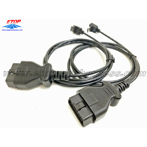 kabel HDMI ke J1962 OBD2 sudut kanan