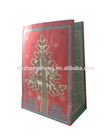 paper packing bags for Christmas gift / kraft paper bag for gift / Christmas gift bag