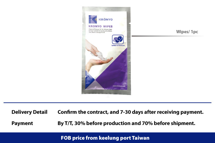 KRONYO lemon oil formula wet wipes in bulk