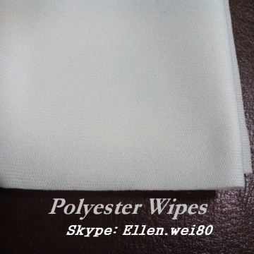 Polyester knitted cleanroom wipe
