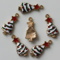 Groothandelsprijs 11*20MM Strass Kerstboom Hangers Kerstvakantie Charms Oorbellen Sieraden Maken: